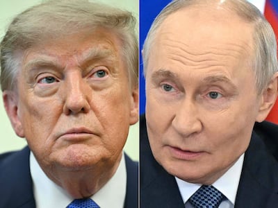 El presidente de Estados Unidos, Donald Trump, y el presidente de Rusia, Vladímir Putin.