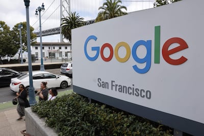 Fotografía de archivo del 10 de septiembre de 2025 que muestra el logo de Google afuera de sus oficinas en San Francisco, California (EE.UU.).
