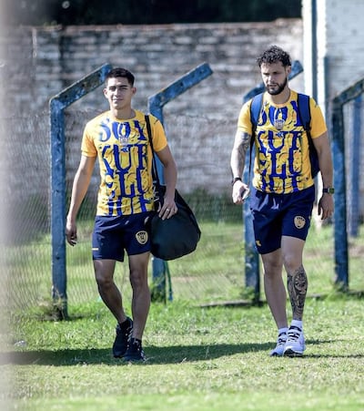Jonathan Vidal Ramos (18 años) y Rodrigo Alborno Ortega (32), futbolistas del Sportivo Luqueño.
