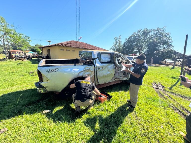 La camioneta en la cual se trasladaba la droga.