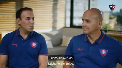 Blas Reguera (i) anunció a Luis Ortega como candidato a vicepresidente de Cerro Porteño por el Movimiento Cerro Primero para las elecciones de enero de 2026.