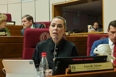 Lizarella Valiente, senadora cartista. (Foto Gentileza de Prensa Senado).