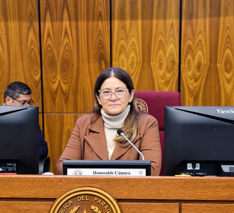 La presidenta de la CBP, la diputada Cristina Villalba. Foto: ABC Color.
