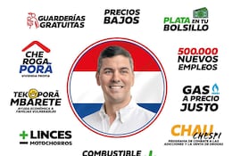 Promesas electorales de Santiago Peña en marzo de 2023.