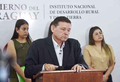 El titular del Instituto Nacional de Desarrollo Rural y de la Tierra (Indert), Francisco Ruiz Díaz.
