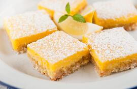 Cuadrados de limón y jengibre.