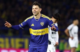 Ángel Rodrigo Romero Villamayor (34 años) marcó sus primeros dos goles con Boca Juniors.