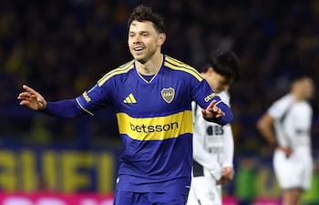 Ángel Rodrigo Romero Villamayor (34 años) marcó sus primeros dos goles con Boca Juniors.