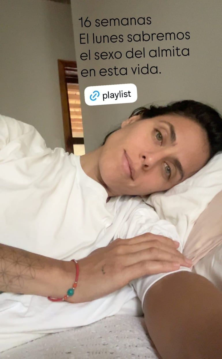 Fio Migliore aguarda ansiosa y feliz a su bebé a bordo. (Captura de la historia de Instagram de Fiorella Migliore)