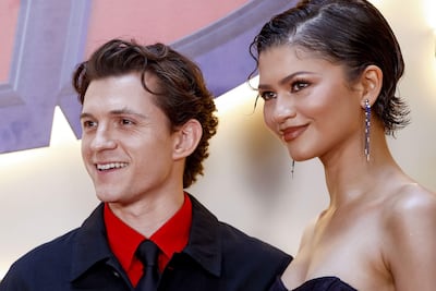 Los actores Tom Holland y Zendaya durante la presentación en Madrid de la película 'Spider-Man: Brand new day'. (EFE/ Daniel González)