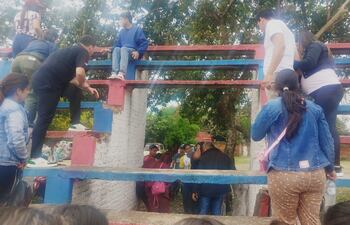 Parte de la Gradería Colapsada, que dejó tres heridos.