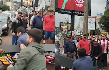 Ciudadanos enfurecidos destruyeron uno de los carteles ofensivos colocados en Ciudad del Este.