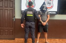 El sospechoso Hugo César Merlo Vallejos al momento de su detención.