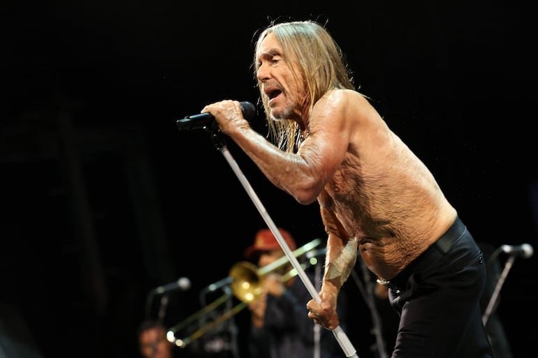 Iggy Pop durante su show en el escenario Mojave del festival Coachella.