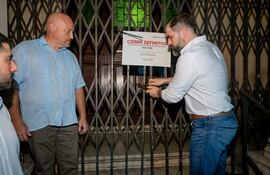 Ministerio de Justicia, Rodrigo Nicora, durante el acto de cierre de la cárcel de mujeres del Buen Pastor.