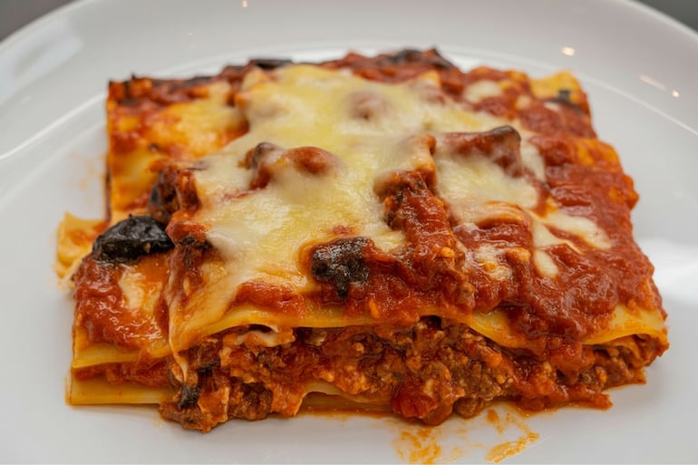 Lasaña de carne.