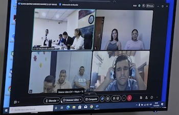 Los acusados en el caso Scanner asisten a su juzgamiento por supuesto narcotráfico desde sus lugares de reclusión.