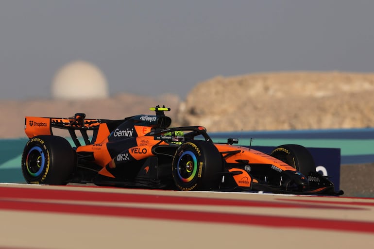 El piloto de McLaren, el británico Lando Norris, quedó con el segundo mejor registro en la jornada de este jueves en Baréin.