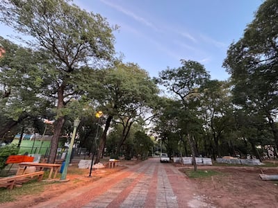 Así se encuentra hoy la Plaza Uruguaya, en el marco de las obras de revitalización encaradas por el Consorcio Palma.