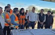 Santiago Peña y comitiva en Carmelo Peralta