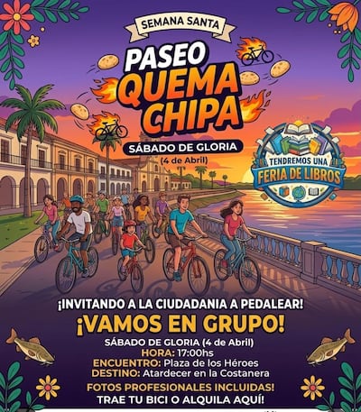 Invitan a participar de un paseo en bicicleta el próximo sábado 4 de abril en la ciudad de Pilar.