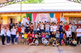 El primer día de las colonias de vacaciones en una escuela de Domingo Martínez de Irala.