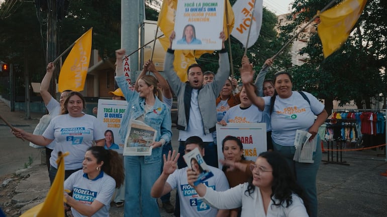 Miguel Prieto y Soledad Núñez, en el microcentro capitalino.
