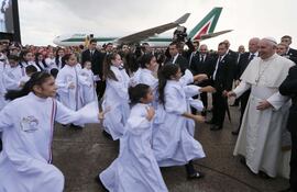 Imagen de archivo de la visita del papa Francisco a Paraguay, en julio de 2015.