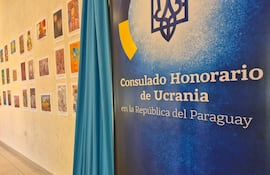 Encarnación: exposición de dibujos de niños y jóvenes ucranianos expone realidad tras cuatro años viviendo bajo bombas