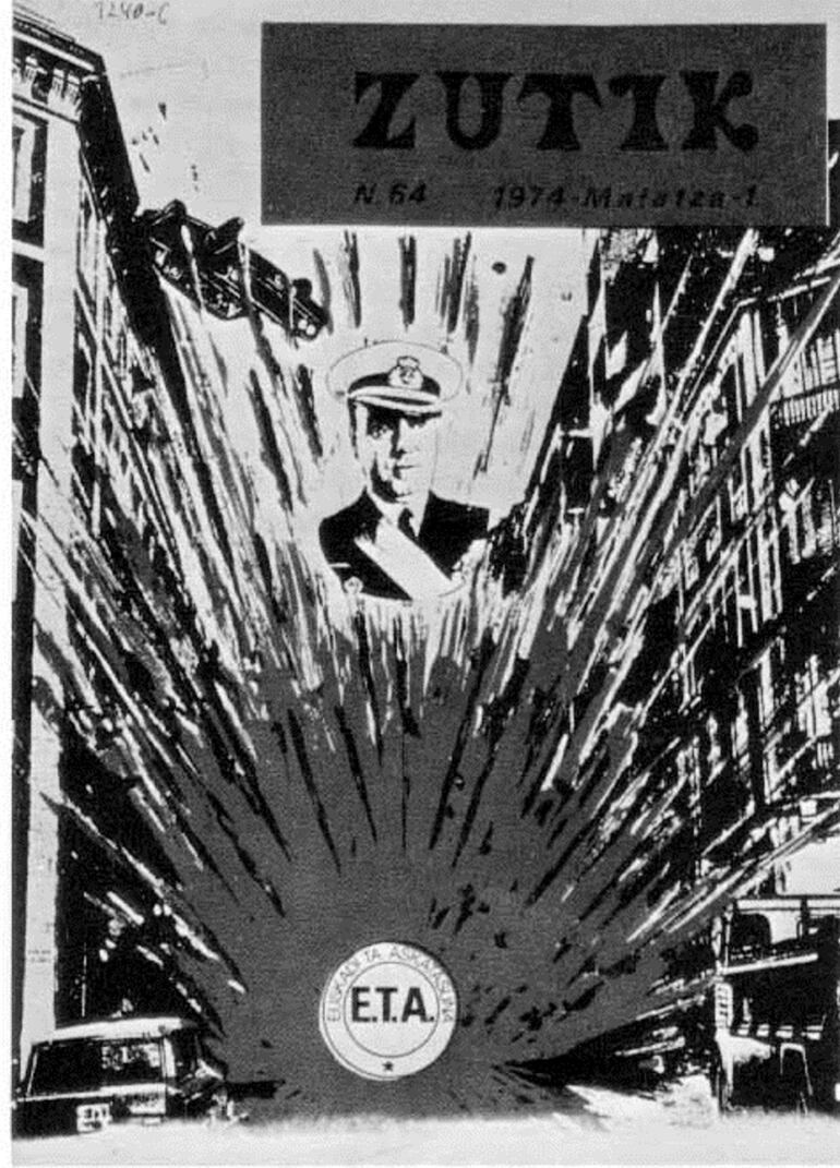Cubierta de “Zutik“, órgano oficial de ETA militar.