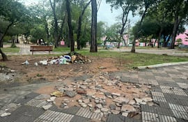 Estado actual de la plaza Doctor Rodríguez de Francia.
