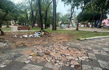 Estado actual de la plaza Doctor Rodríguez de Francia.