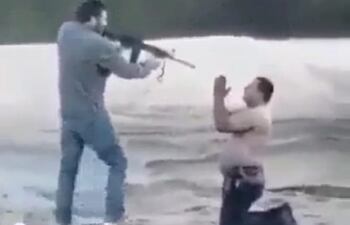 Papo Morales dijo que este ataque con fusil fue parte de la filmación de una película.