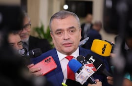 El senador Carlos Liseras (ANR, HC) en la Cámara de Senadores.