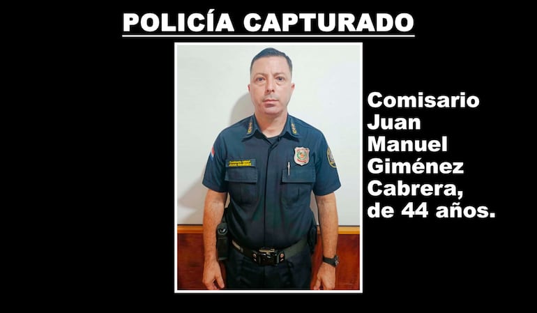 Comisario Juan Manuel Giménez Cabrera, capturado con alcohol en Tacumbú, pero ahora nuevamente en libertad.