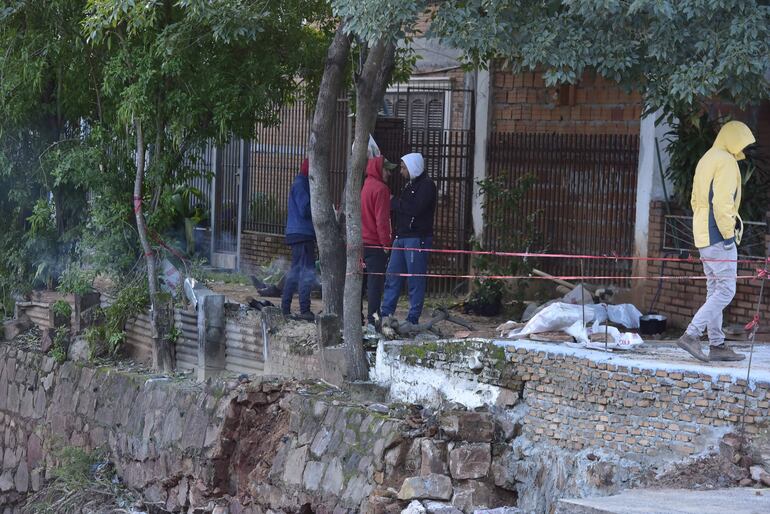Obra inconclusa de Nenecho en Stra Sra del Carmen, sobre el arroyo Santo Domingo. Locales 01 de Julio de 2025
Foto Gustavo Machado
