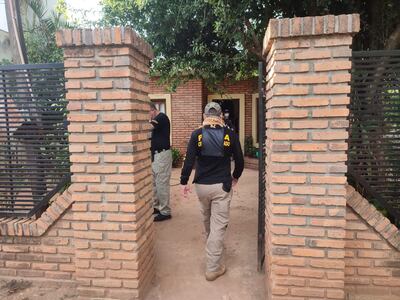 Una de las viviendas allanadas en San Pedro del Paraná. (gentileza).