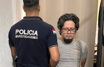 Eldder Ignacio Lezcano Méndez, detenido por la supuesta agresión a un niño en Asunción.