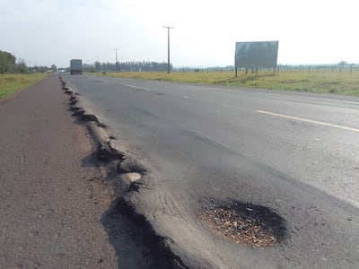 El tramo de la ruta PY08, Calle 6.000, Azote´y se encuentra en deplorables condiciones desde hace varios años y necesita ser reparada lo antes posible 