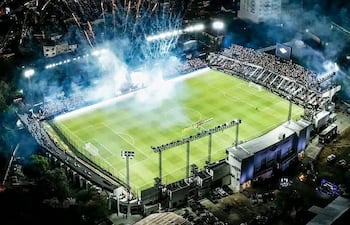 Estadio La Huerta, ubicado en el barrio Las Mercedes de Asunción, propiedad de Libertad, que este martes recibe al Independiente del Valle de Ecuador, por la Copa Libertadores.