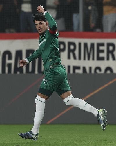 Gustavo Gómez marcó un gol de penal en el partido de ida contra Universitario de Deportes, en la contundente victoria del Palmeiras por 4-0.