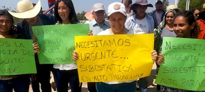 Manifestación de usuarios del Alto Paraguay el año pasado. Pidieron la construcción de una subestática.