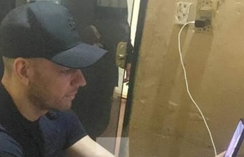 Reinaldo Javier "Cucho!" Cabaña participó en la audiencia de revisión desde su lugar de reclusión, en la cárcel regional de Emboscada.