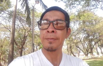 Marciano Chevugi, líder de la comunidad aché Chupa Pou, en Villa Ygatymí, San Pedro.