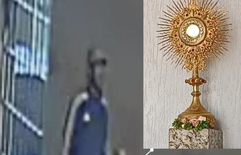 El delincuente con la custodia del Santísimo hurtada, circulando en la vía pública en el barrio Las Mercedes.