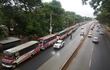 Los representantes de buses internos realizaron esta mañana una presentación de los buses que estarían prestando servicio este lunes, fecha en que se realizaría el paro de transporte público. Finalmente el paro quedó pospuesto para el 10 de junio.