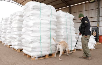 Los 4.013 kilos de cocaína que fueron incautados en el Puerto Caacupemí, de Zeballos Cue.