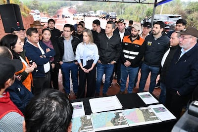 El presidente de la república visitó la zona de obra en Alto Paraná.