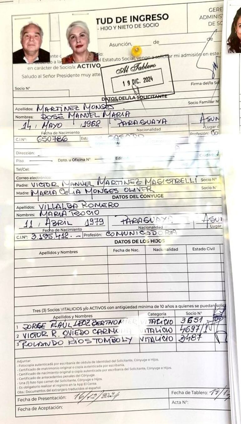 Rocío “La Negra” Villalba, conocida comunicadora cartista, solicitó con su cónyuge su ingreso al exclusivo Club Centenario.