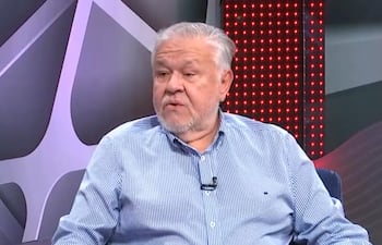 El presidente de IPS, Jorge Brítez, en los estudios de ABC TV.